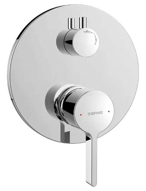 Levně Sapho Iconic - Baterie pod omítku pro 2 spotřebiče, s tělesem, chrom AF042