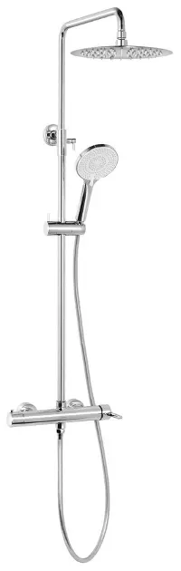 Sapho Iconic - Brusesæt med armatur, diameter 25 cm, 3 stråler, krom AF139