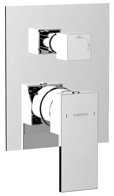 Sapho Cubemix - Скрит кран за 2 уреда, с корпус, хром CM042