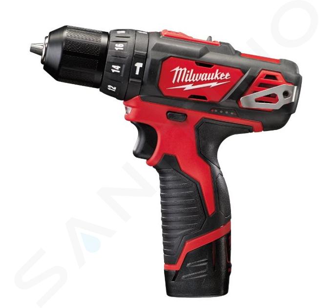 Milwaukee - Trapano a percussione a batteria 12V, 2x batterie 2,0 Ah, caricabatterie 4933441940