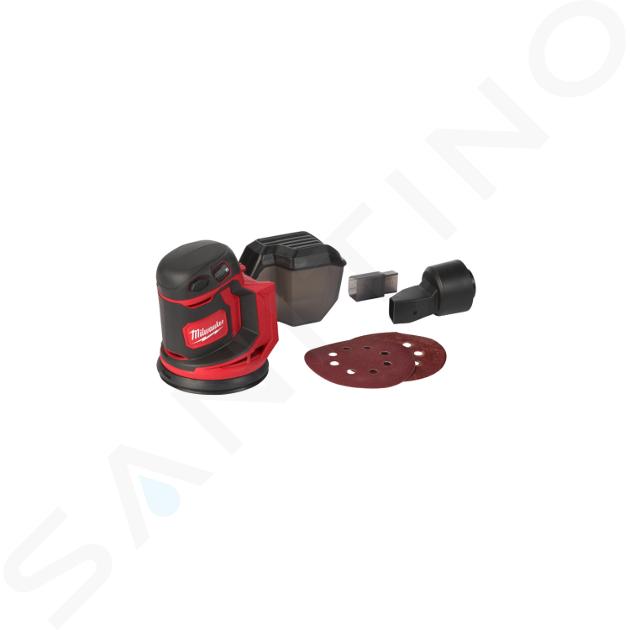 Milwaukee - 18V Akku-Exzenterschleifer M18 BOS125-0 125 mm, mit Zubehör, ohne Akku und Ladegerät 4933464228