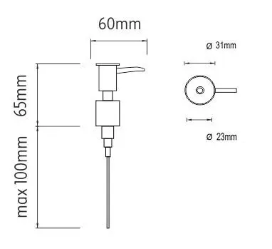 Nimco Ricambi - Pompetta di riserva per dispenser sapone liquido, cromata  1028BO-26