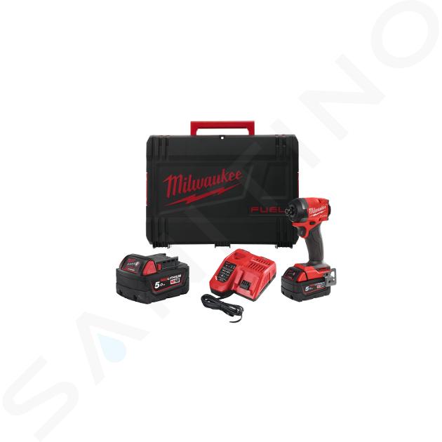 Milwaukee - 18 V ACCU-slagmoersleutel M18 FID3-502X, 2x 5,0 Ah Li-Ion, lader 4933479865