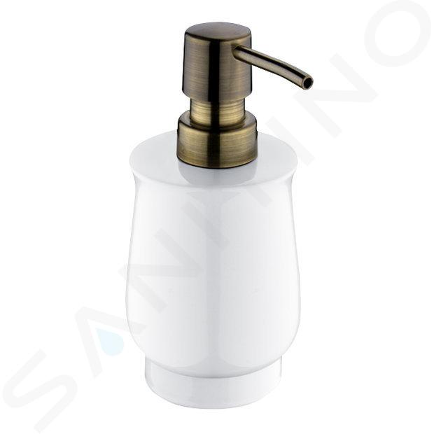 Nimco Lada - Distributore di sapone, bianco/ottone 1031LA-65