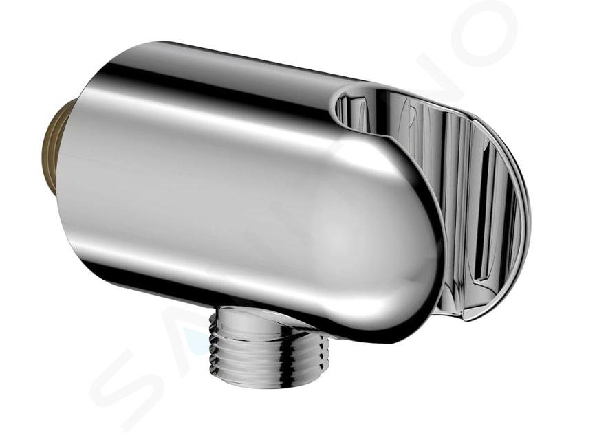 Hansa Anschlussbögen - Wandanschlussbogen mit Halterung, Chrom 290019