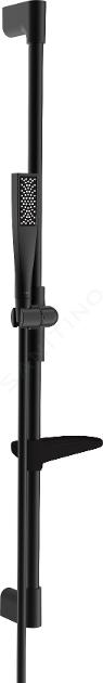 Hansa Aurelia - Conjunto de cabezal de ducha, barra y manguera, negro mate 4715012033