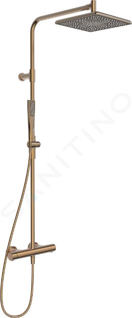 Hansa Aurelia - Set de douche avec thermostat, 25x25 cm, bronze brossé 4719911381