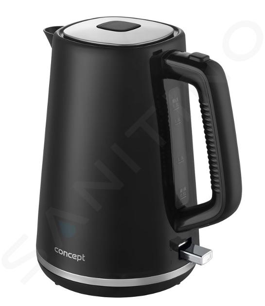 Concept - Wasserkocher, Volumen 1,7 l, 2200 W, schwarz rk2375