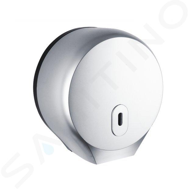 Nimco Accesorios de baño - Dispensador de papel higiénico, plata metalizada HP 9555M-04