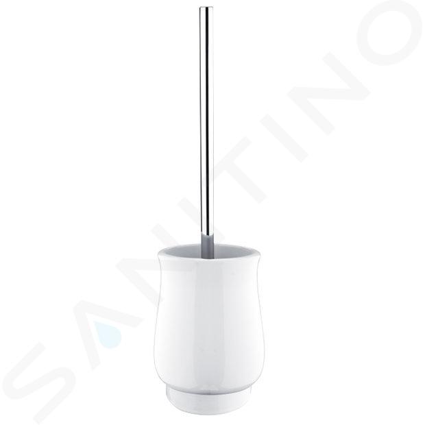 Nimco Lada - Scopino a stelo con supporto, bianco/cromo 1094LA-26