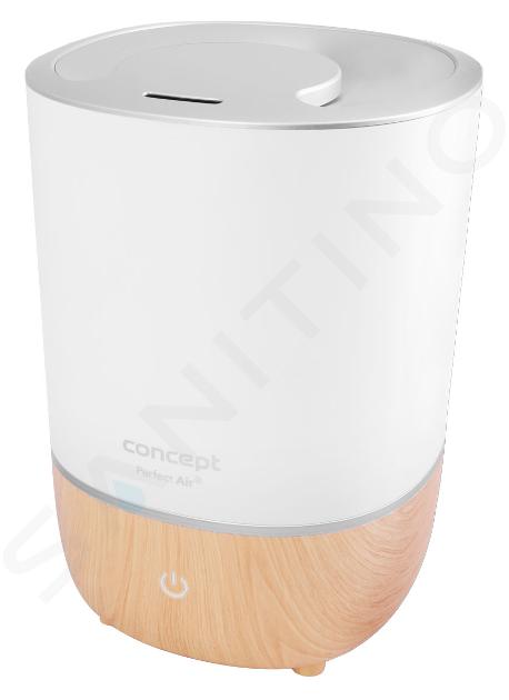 Concept - Humidificateur d'air, avec diffuseur d'arômes, blanc/motif bois zv1200