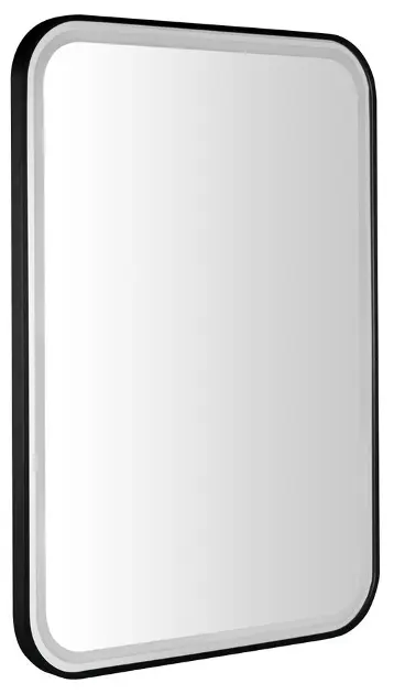 E-shop Sapho - Zrkadlo Cetis s LED osvetlením, 60x80 cm, matná čierna CT080
