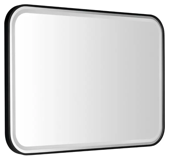 E-shop Sapho - Zrkadlo Cetis s LED osvetlením, 100x70 cm, matná čierna CT100