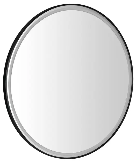 Sapho - Zrkadlo Kadris s LED osvetlením, priemer 100 cm, matná čierna KD100