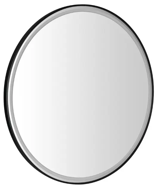 Sapho - Kadris ogledalo s rasvjetom LED, promjer 100 cm, mat crna KD100