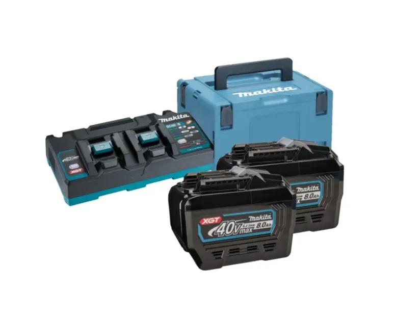 Makita - Töltőkészlet és 2x 40V Li-Ion XGT 8,0 Ah akkumulátor, Makpac bőrönd 191Y97-1