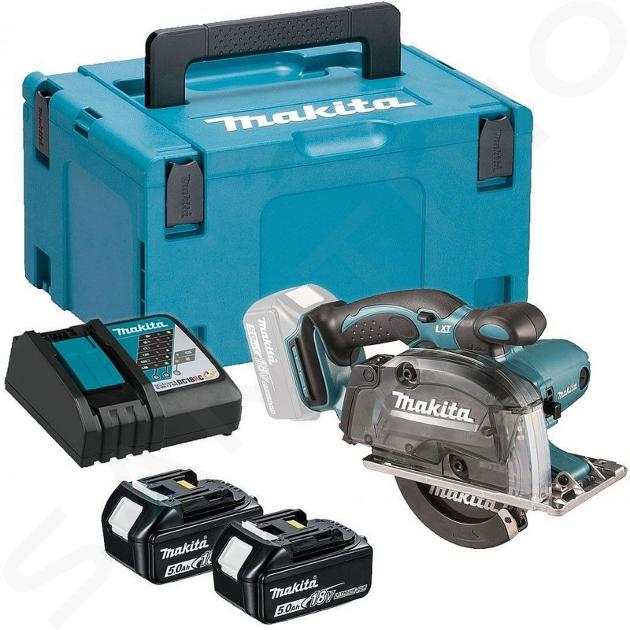 Makita Nářadí - 18V AKU okružní pila na kov 136 mm, 2x aku 5,0 Ah LXT, nabíječka DCS552RTJ