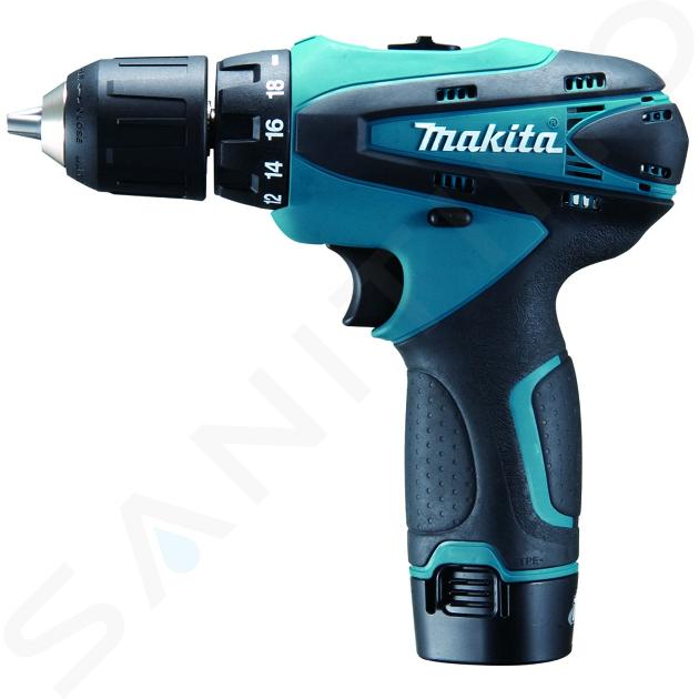 Makita Outillage - Perceuse-visseuse sans fil 10,8 V, 2 batteries Li-ion 1,3 Ah, chargeur DF330DWE