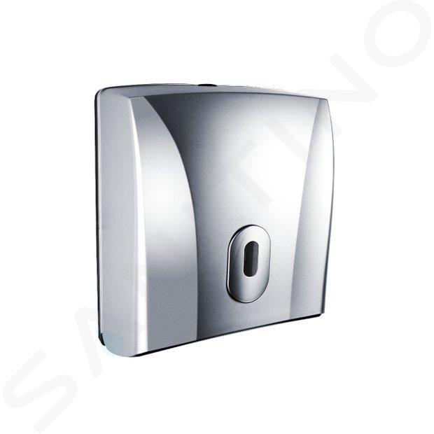 Nimco Accesorios de baño - Dispensador de toallitas de papel, plata metalizada HP 9580-04