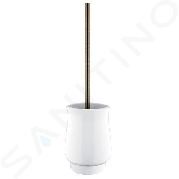 Nimco Lada - Scopino a stelo con supporto, bianco/ottone 1094LA-65