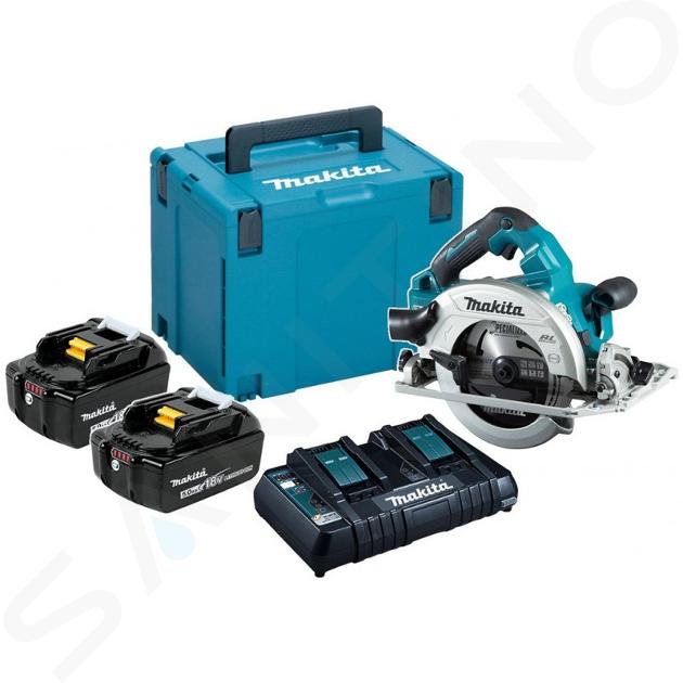 Makita Nářadí - 18V AKU okružní pila 190 mm, 2x aku 5,0 Ah LXT, nabíječka DHS783T2JU