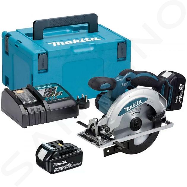 Makita Náradie - 18V AKU okružná píla 165 mm, 2x aku 5,0 Ah LXT, nabíjačka DSS610RTJ