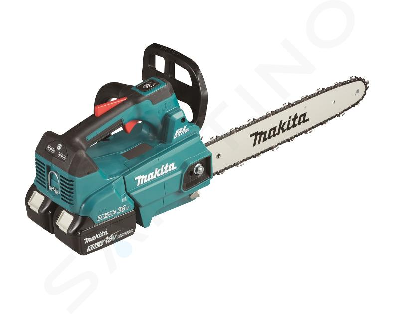 Makita Outillage motorisé de jardin - Tronçonneuse sans fil 18V 35 cm, 2 batteries 5,0 Ah LXT, chargeur DUC356PT2B