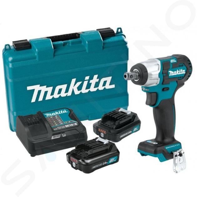 Makita Náradie - 12V AKU rázový uťahovač, 2x aku 2,0 Ah CXT, nabíjačka TW161DSAE