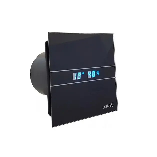 Levně Sapho Cata E - Axiální ventilátor E-120 GBTH, s automatem, 6W/11W, potrubí 120 mm, černá 00901602