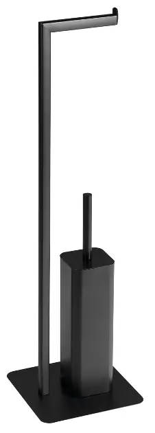 Sapho Gedy Accessoires - Porte papier-toilette et brosse WC, noir mat 133214