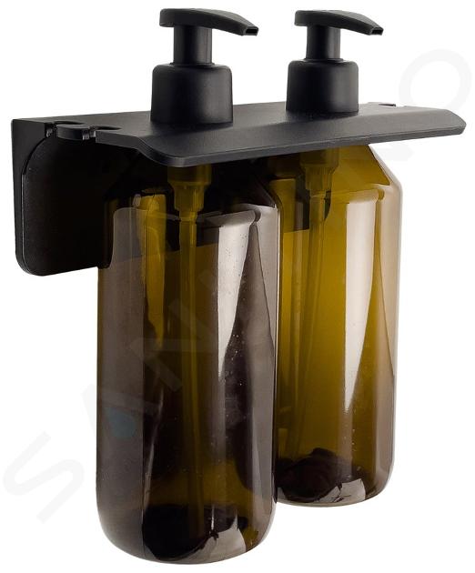 Sapho Gedy Accessoires - Distributeur de savon avec support, double, brun 2159