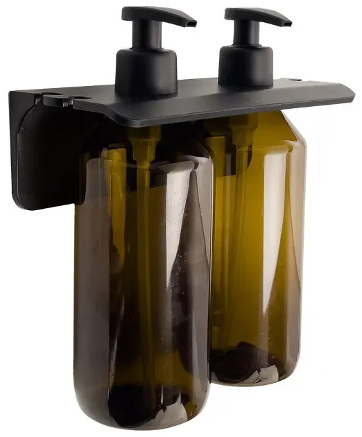 Sapho Gedy Accessoires - Distributeur de savon avec support, double, brun 2159