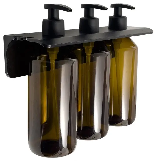 Sapho Gedy Accessoires - Distributeur de savon avec support, triple, brun 2160