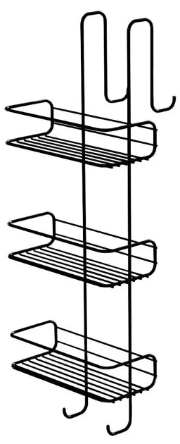Sapho Gedy Accessoires - Étagère de douche, suspendue, noir mat 248614