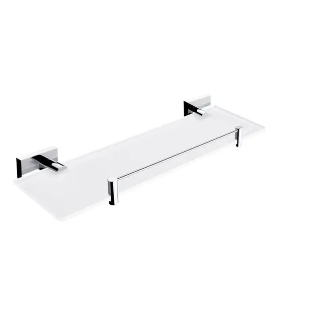 Levně Nimco Keira - Police s ohrádkou, 40 cm, matované sklo/chrom KE 22091BX-40-26