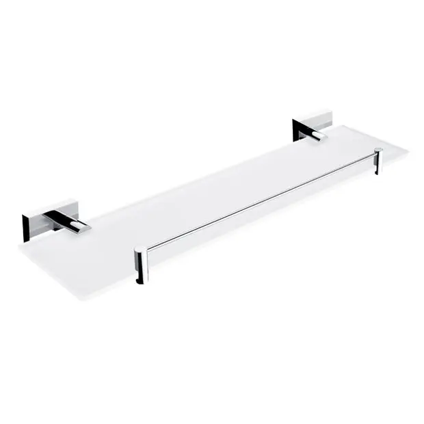 Levně Nimco Keira - Police s ohrádkou, 50 cm, matované sklo/chrom KE 22091BX-50-26