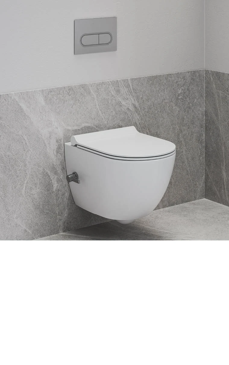 Ravak Chrome - Závěsné WC s bidetovou sprškou, RimOff, bílá X01912