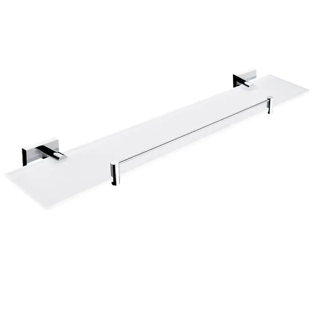 Levně Nimco Keira - Police s ohrádkou, 60 cm, matované sklo/chrom KE 22091BX-60-26
