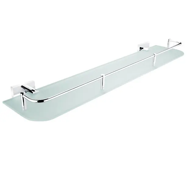 Levně Nimco Keira - Police s ohrádkou, 60 cm, matované sklo/chrom KE 22091AX-60-26