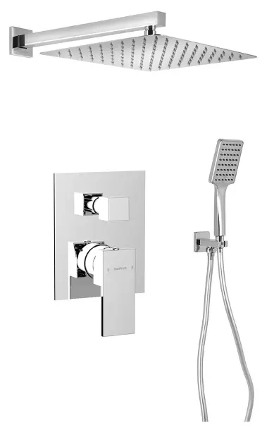 E-shop Sapho Cubemix - Sprchový set s batériou pod omietku, s telesom, 30x30 cm, chróm CM042-01