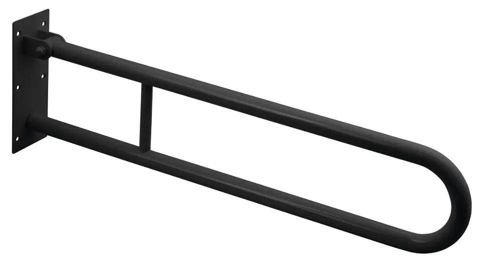 E-shop Sapho - Držadlo (madlo) Handicap, dĺžka 60 cm, sklopné, matná čierna XH516B