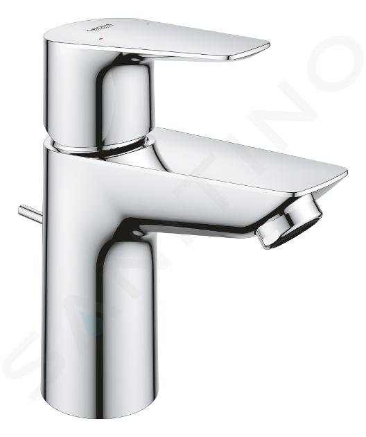 Grohe BauEdge - Miscelatore da lavabo, con sistema di scarico, cromo 32819001