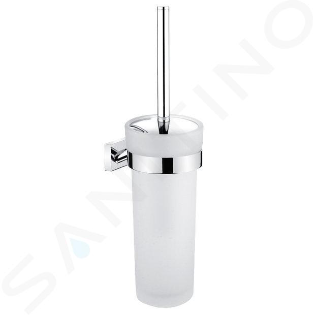 Nimco Keira - Portaescobillas con escobilla de wc, vidrio mate/cromo KE 22094W-26