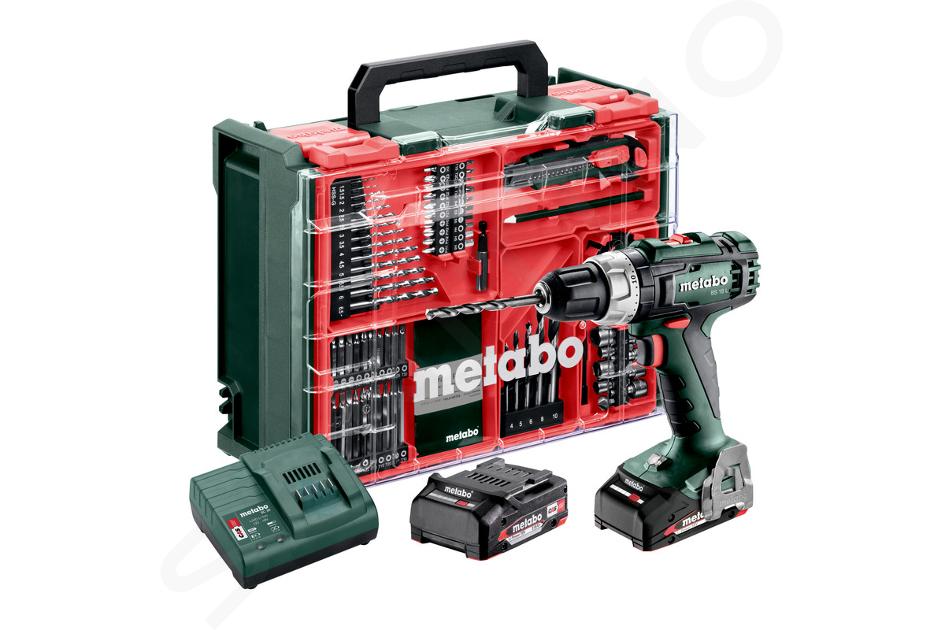 Metabo Unelte - Șurubelniță cu acumulator 18V cu accesorii, 2x acumulator 2,0 Ah Li-Power, încărcător 602321710