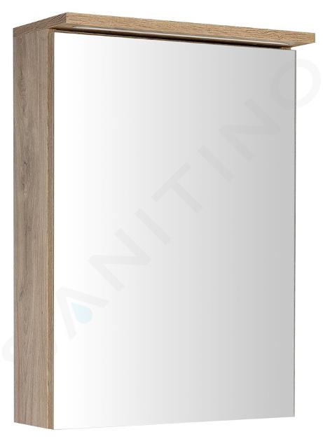 Aqualine KAWA - Armoire miroir avec éclairage LED, 50x70x22 cm, chêne emporio WGL35S