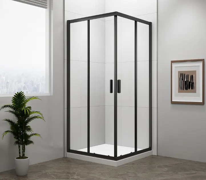 Levně Polysan Easy Black - Sprchový kout 90x90 cm, čiré sklo/matná černá EL5115B