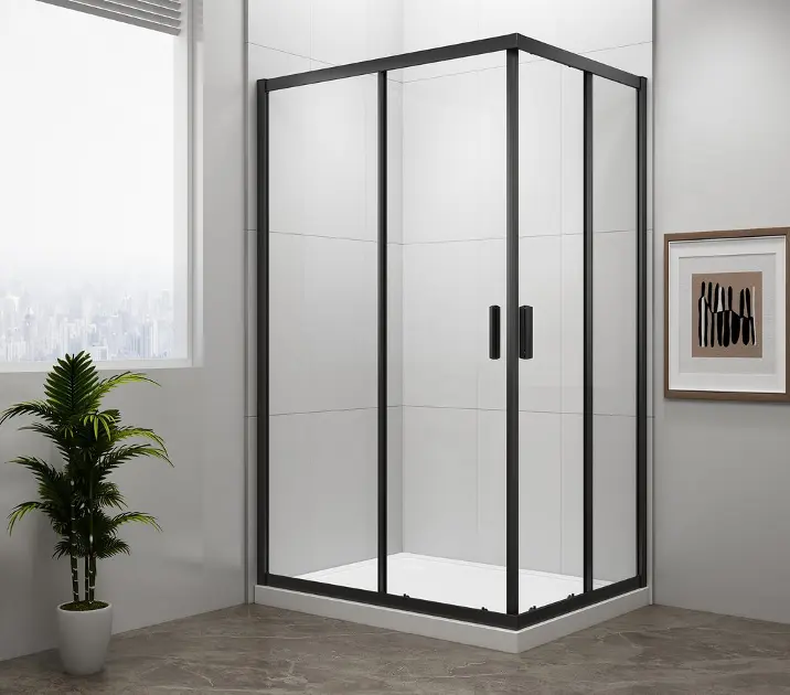 Levně Polysan Easy Black - Sprchový kout 90x80 cm, čiré sklo/matná černá EL5315B