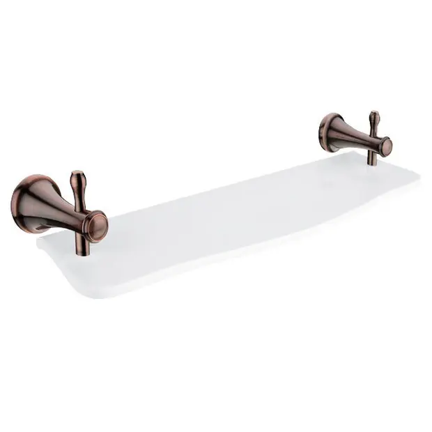 E-shop Nimco Lada - Polica, 50 cm, biely umelý kameň/meď LA 19091UK-50-80