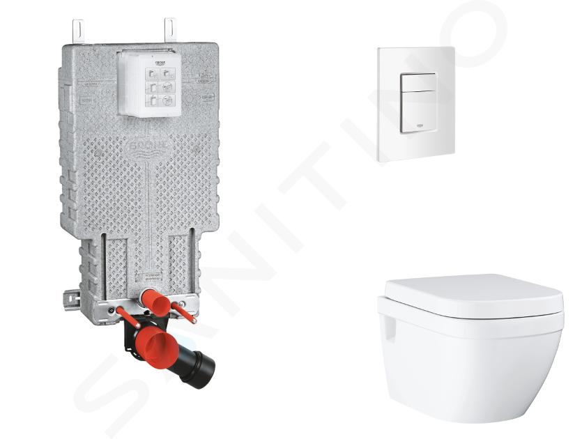 Grohe Uniset - Set předstěnové instalace, klozetu, sedátka SoftClose a tlačítka Skate Cosmopolitan, alpská bílá SANI15BB3109