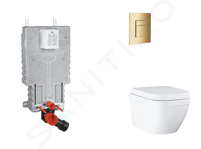 Grohe Uniset - Set predstenovej inštalácie, klozetu, dosky SoftClose a tlačidla Skate Cosmopolitan, Triple Vortex, Cool Sunrise SANI15BB4107